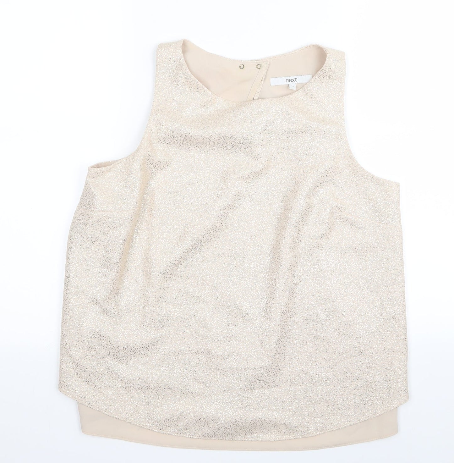 Womens UK Size 10 NEXT Gold Basic T-Shirt