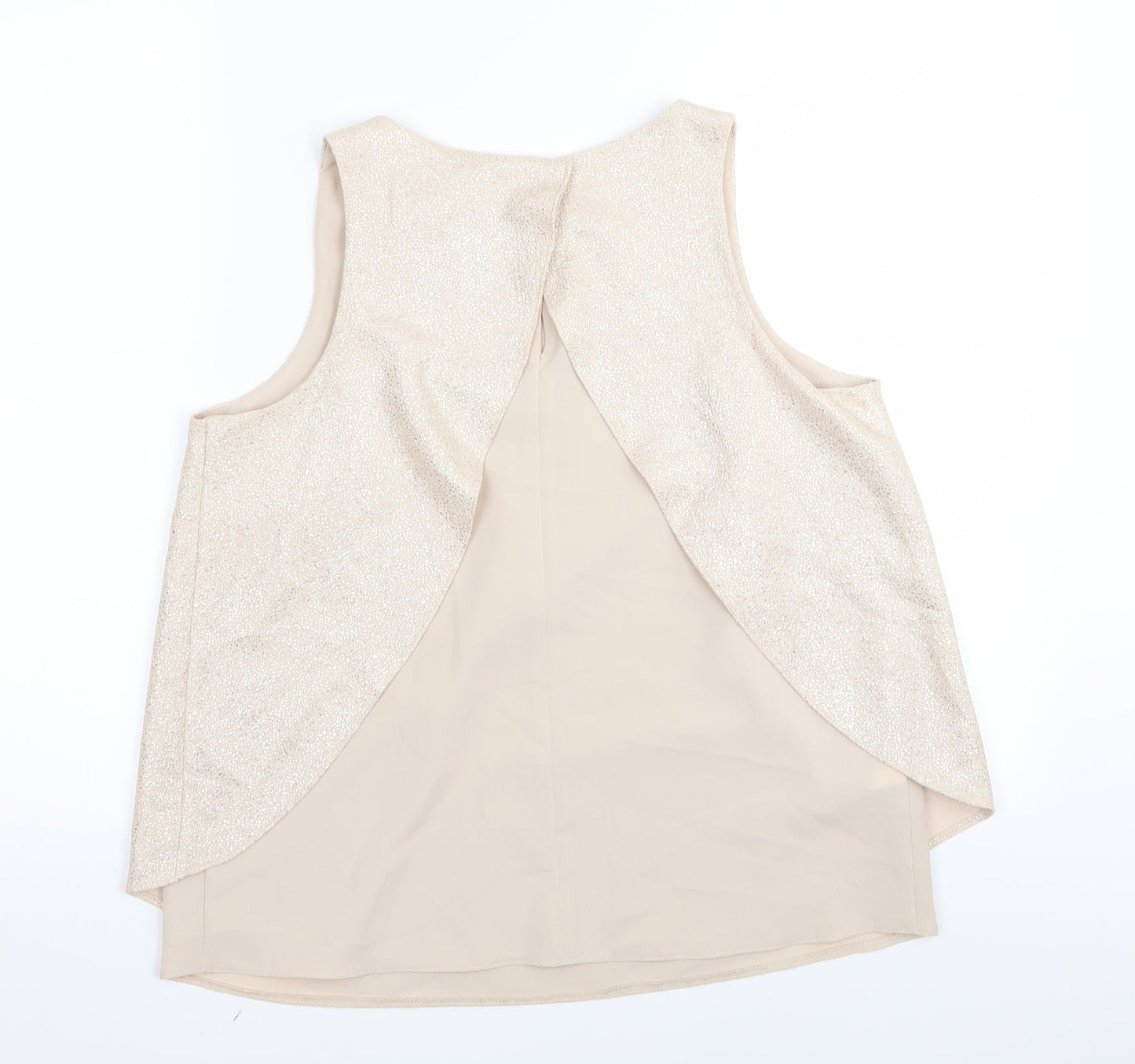 Womens UK Size 10 NEXT Gold Basic T-Shirt