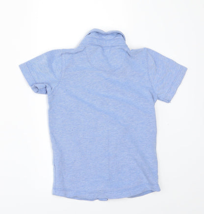 Back view of Next boys’ blue basic polo, size 3, years