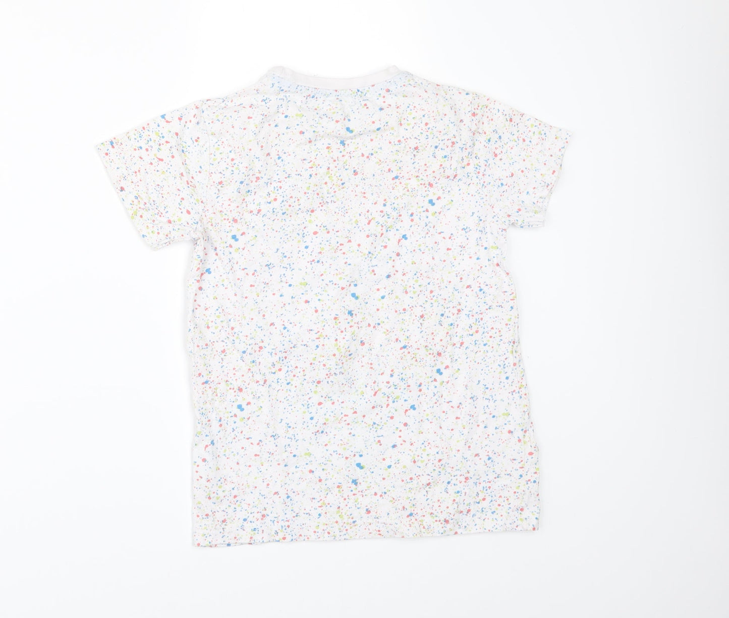 Urban Outlaws Boys White Polka Dot  Basic T-Shirt Size 7-8 Years  - San Francisco