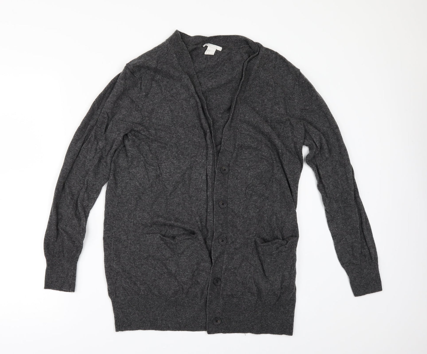 H&M Womens Grey   Cardigan Jumper Size S