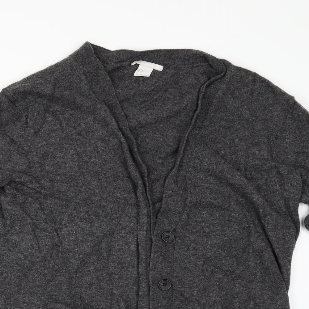 H&M Womens Grey   Cardigan Jumper Size S