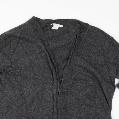 H&M Womens Grey   Cardigan Jumper Size S