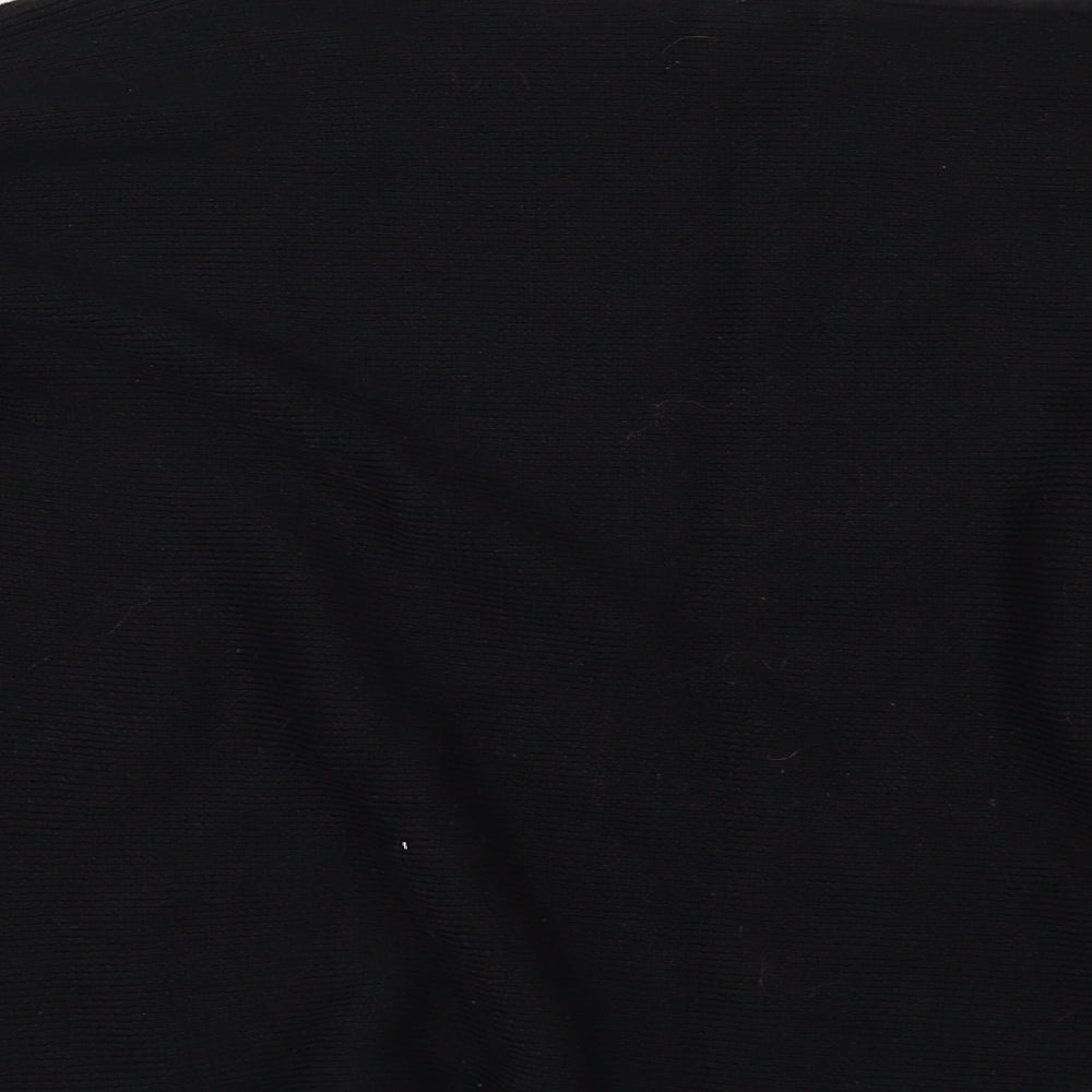 Brand and care label for H&M women’s black jumper, size XS