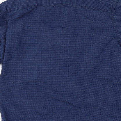 Mens UK Size M Onfire Blue  Button-Up Long Sleeve Casual Shirt