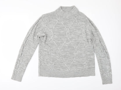 Additional front view of Papaya women’s grey jumper, size L