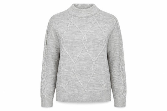 Front view of Papaya women’s grey jumper, size L