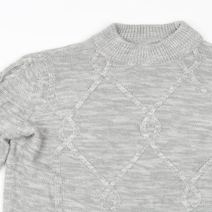 Close-up detail of Papaya women’s grey jumper, size L