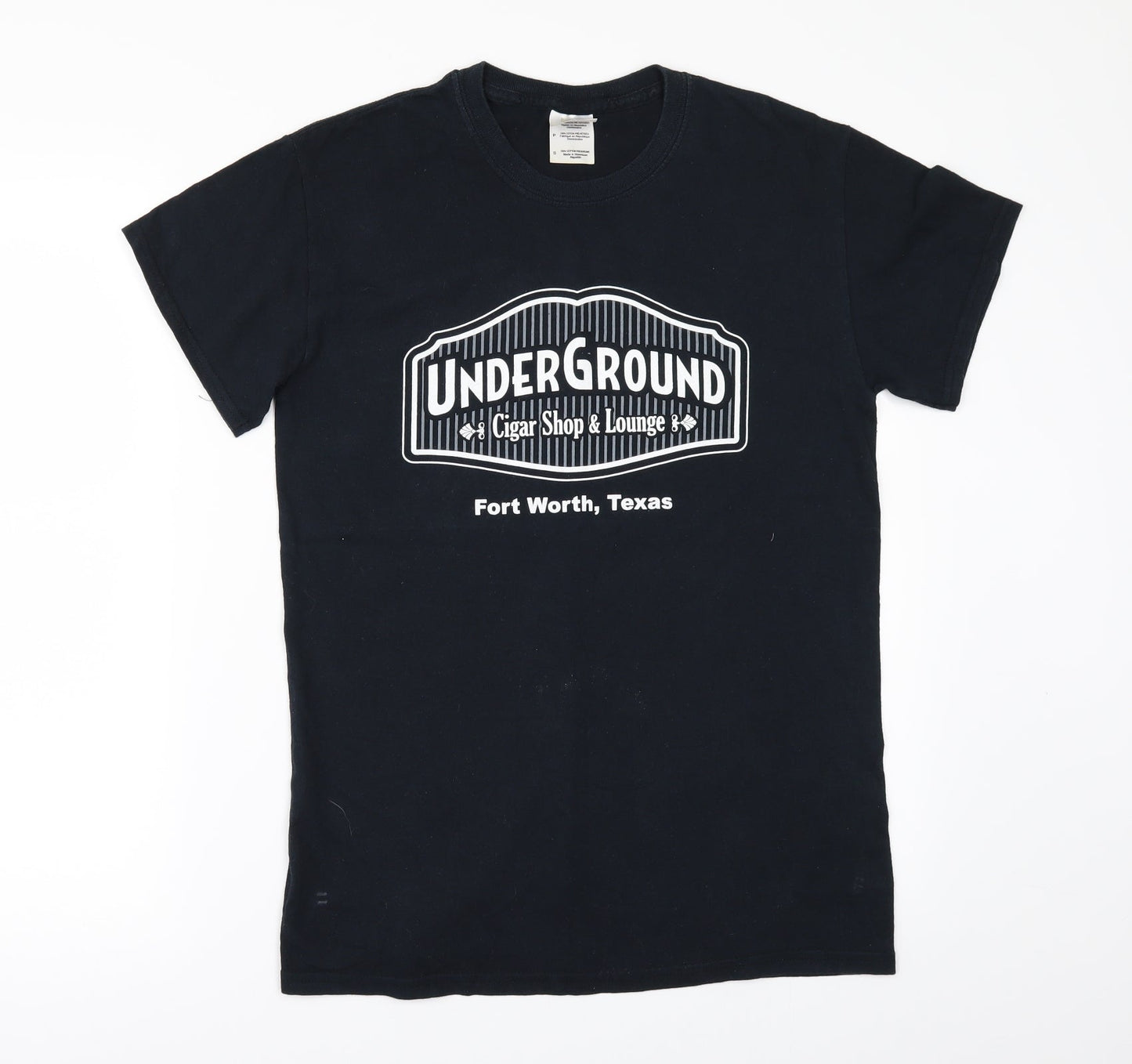 Mens UK Size S Gildan Black  T-Shirt