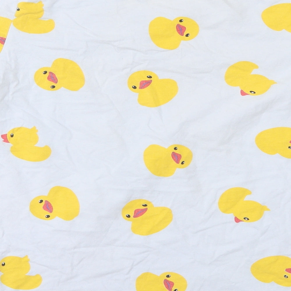 GOLDEN PINK Womens Blue Geometric  Basic T-Shirt Size M  - SUMMER