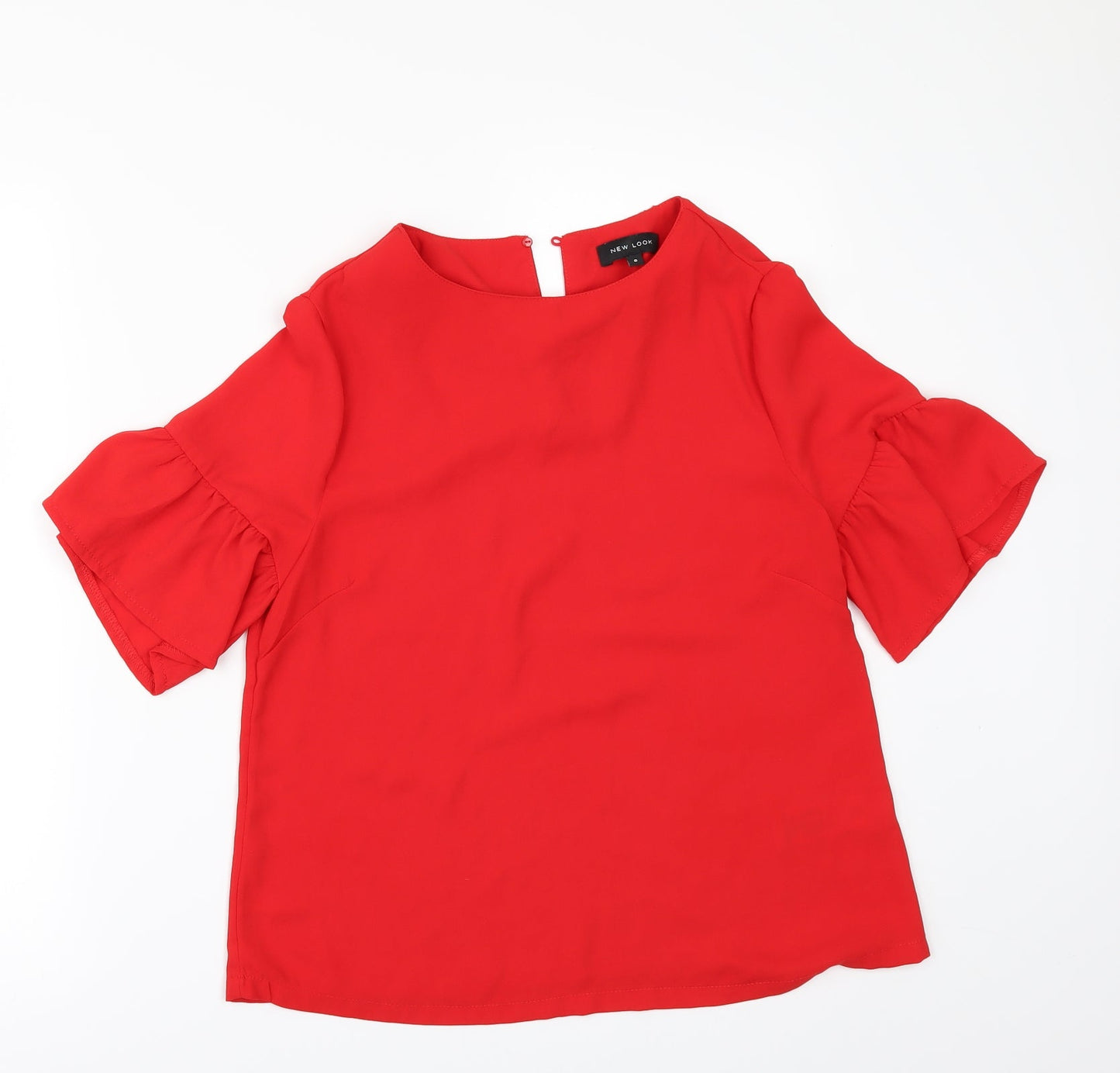 Womens UK Size 8 New Look Red Tunic Blouse