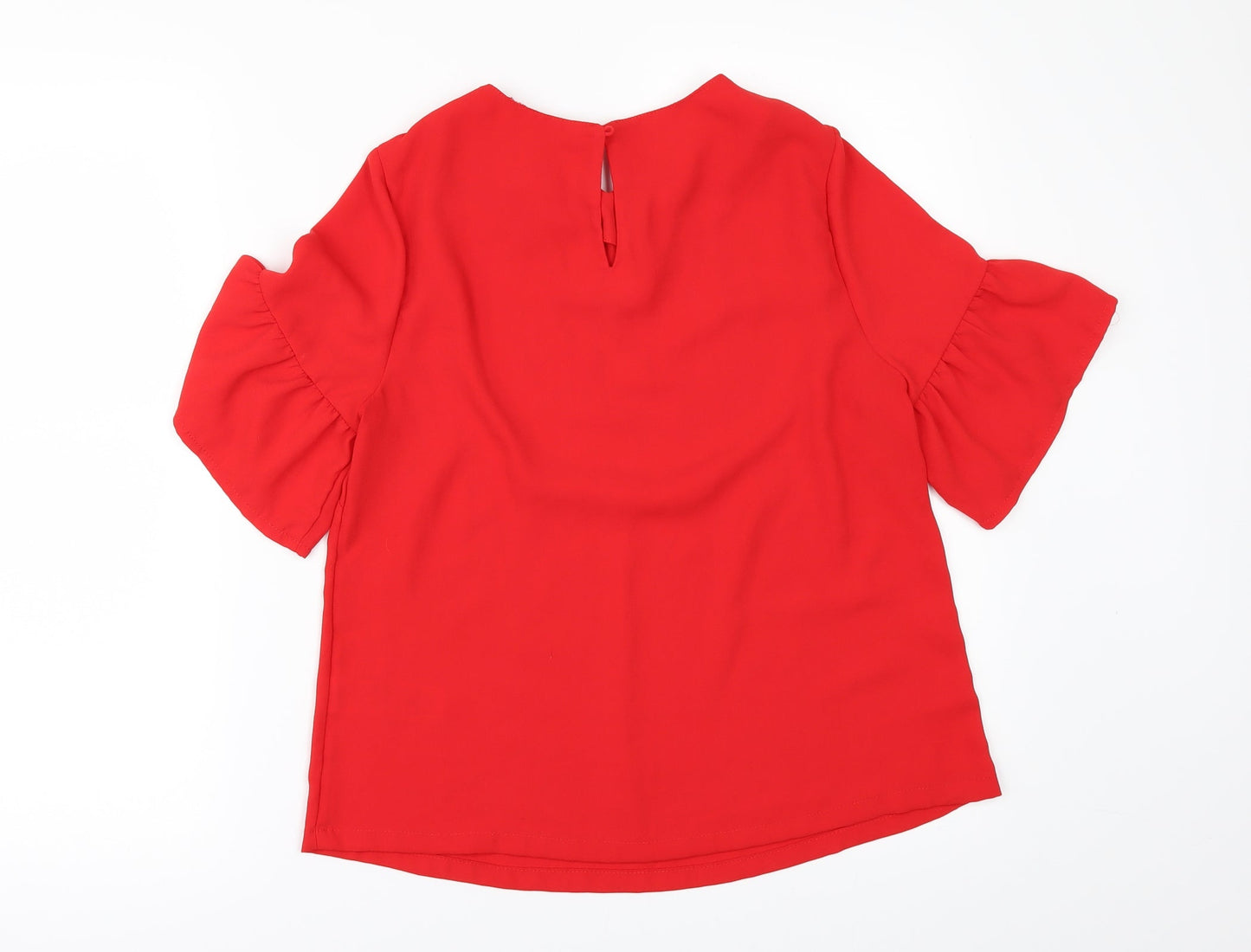 Womens UK Size 8 New Look Red Tunic Blouse