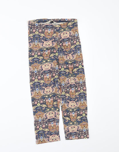 TU Womens Multicoloured Geometric  Cropped Leggings Size 10