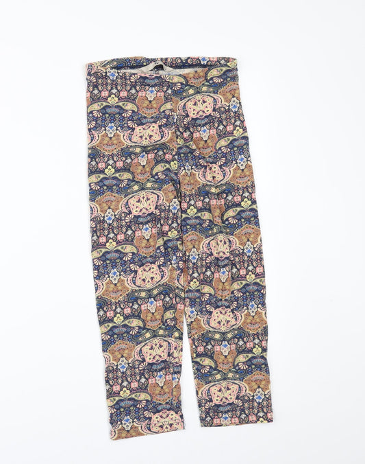 TU Womens Multicoloured Geometric  Cropped Leggings Size 10