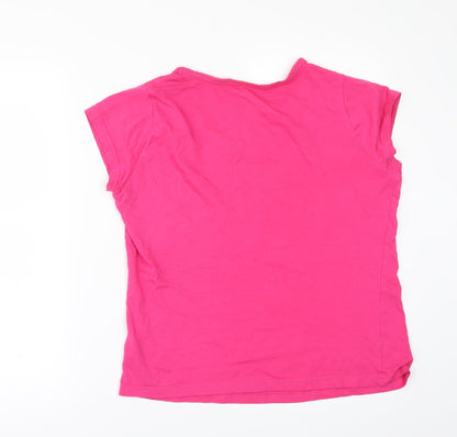 Back view of Marks & Spencer women’s pink solid top pyjama top, size UK 12