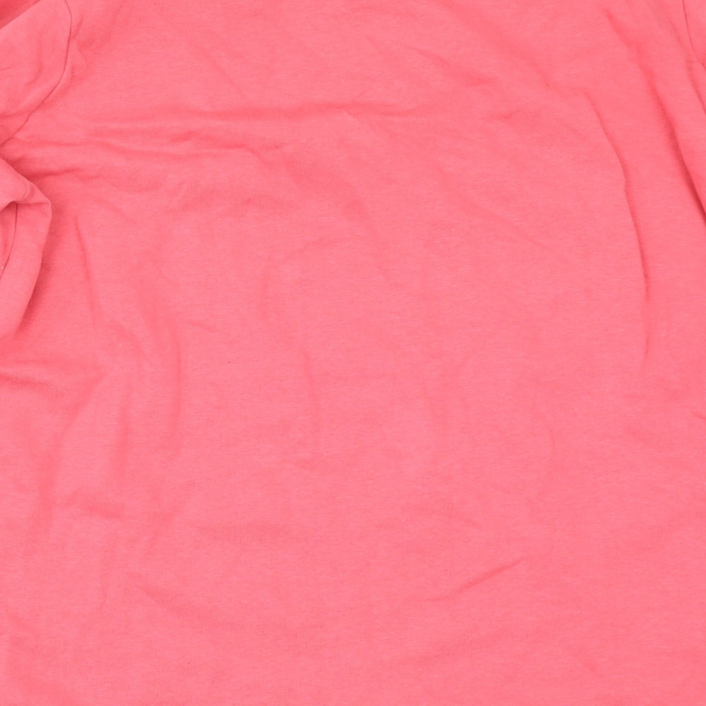 Brand and care label for Pep&Co women’s pink pullover sweatshirt, size UK 10