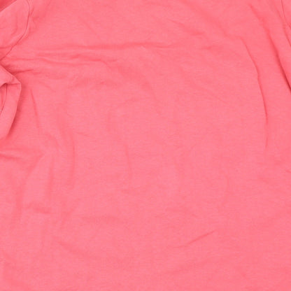 Brand and care label for Pep&Co women’s pink pullover sweatshirt, size UK 10