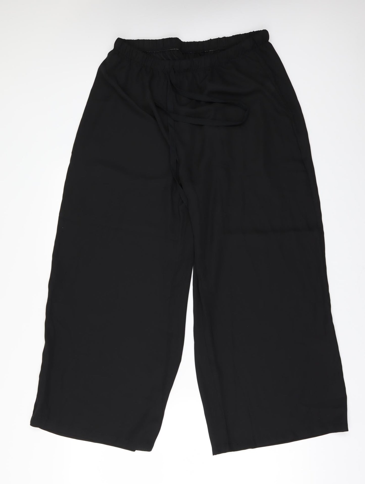 Womens UK Size XL Preworn Regular Fit  Black Trousers