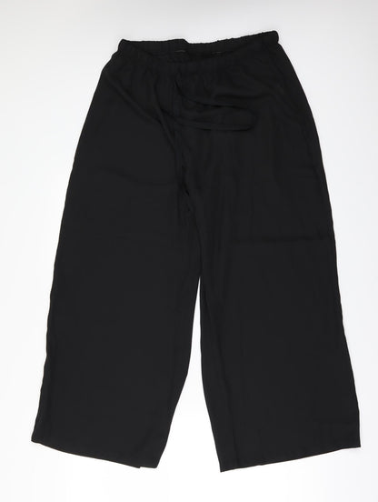 Womens UK Size XL Preworn Regular Fit  Black Trousers