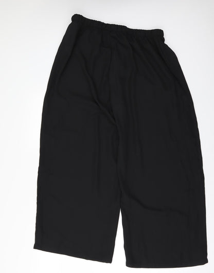 Womens UK Size XL Preworn Regular Fit  Black Trousers