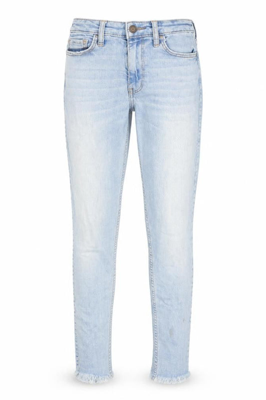 Front view of Hollister women’s blue skinny jeans, size UK 24, in, 28-inch leg