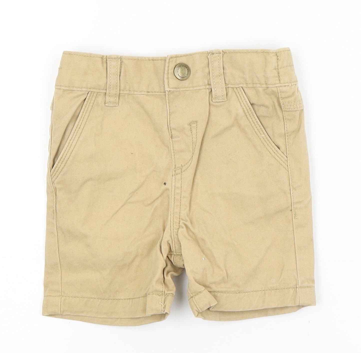 Mini Rebl Baby Beige   Cargo Trousers Size 9-12 Months