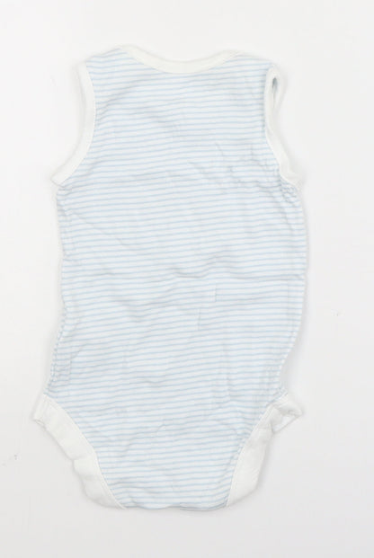 TU Baby Blue Striped  Babygrow One-Piece Size 6-9 Months