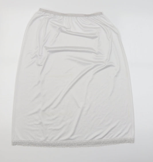 M&S Womens White   A-Line Skirt Size 12