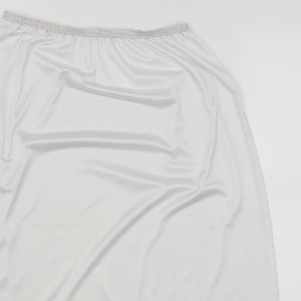 M&S Womens White   A-Line Skirt Size 12