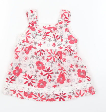 M&Co Baby White Floral  Fit & Flare  Size 3-6 Months