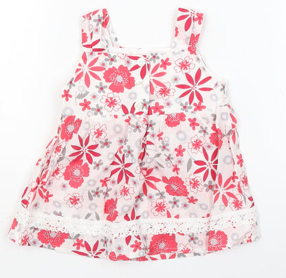 M&Co Baby White Floral  Fit & Flare  Size 3-6 Months
