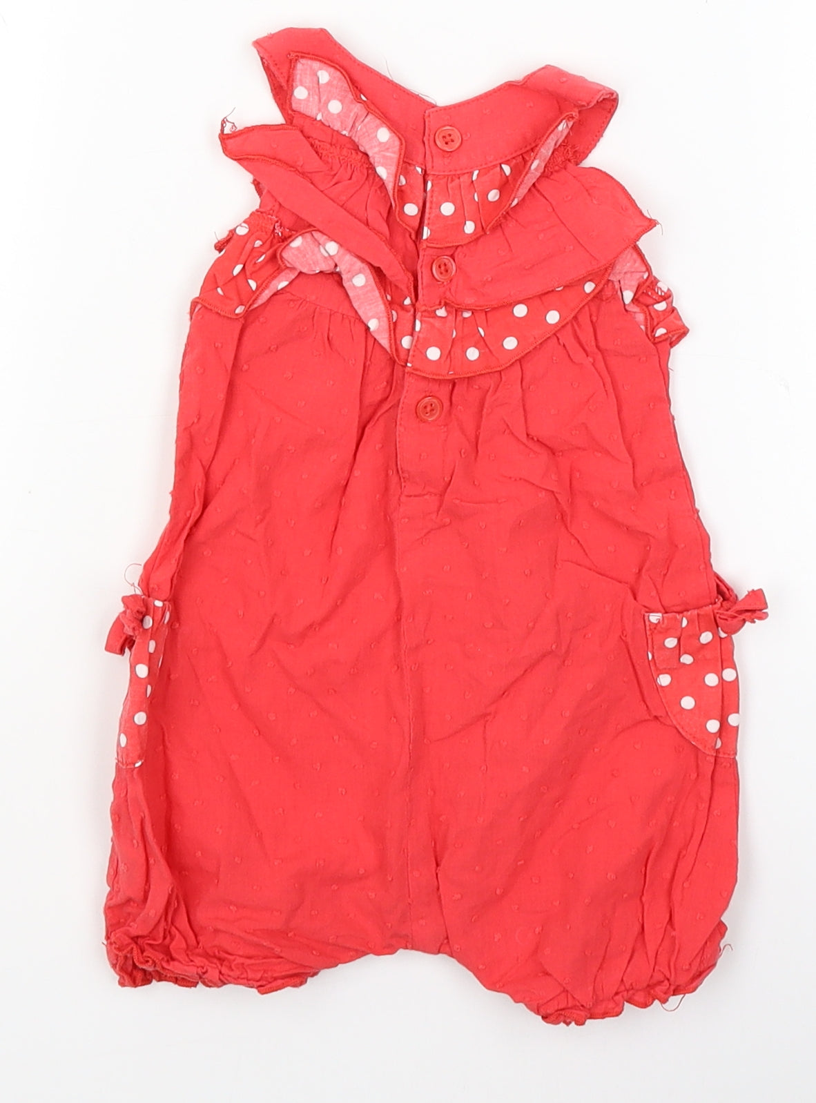 TU Baby Red Polka Dot  Babygrow One-Piece Size 3-6 Months