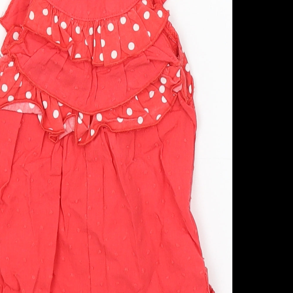 TU Baby Red Polka Dot  Babygrow One-Piece Size 3-6 Months