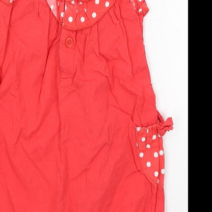 TU Baby Red Polka Dot  Babygrow One-Piece Size 3-6 Months