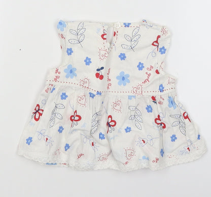 Back view of Pumpkin Patch Baby White Fit & Flare, size 3-6, Months
