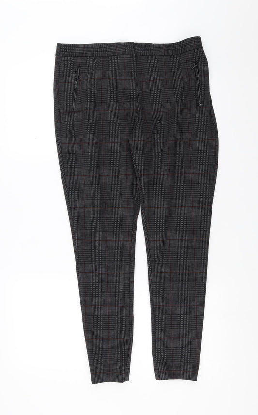 George Womens Grey Check  Trousers  Size 14 L27 in