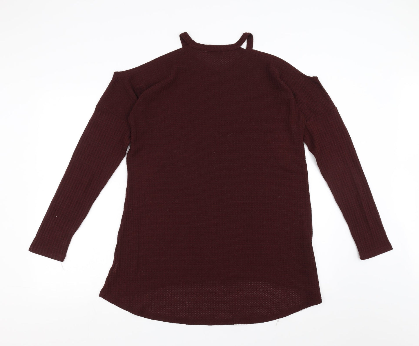bonicaro Womens Purple   Pullover Jumper Size L  - cold Shoulder