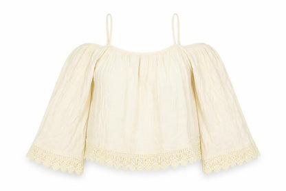 Womens UK Size 12 Divided by H&M Ivory Basic Blouse