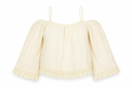 Womens UK Size 12 Divided by H&M Ivory Basic Blouse