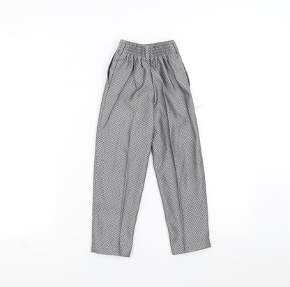 Preworn Boys Grey Geometric   Trousers Size 4 Years