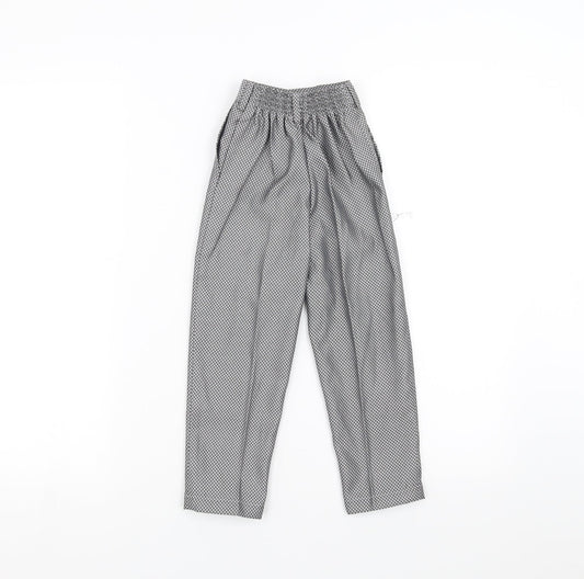 Preworn Boys Grey Geometric   Trousers Size 4 Years