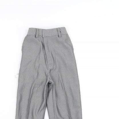 Preworn Boys Grey Geometric   Trousers Size 4 Years