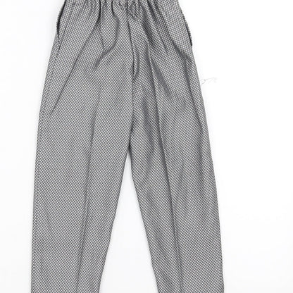 Preworn Boys Grey Geometric   Trousers Size 4 Years