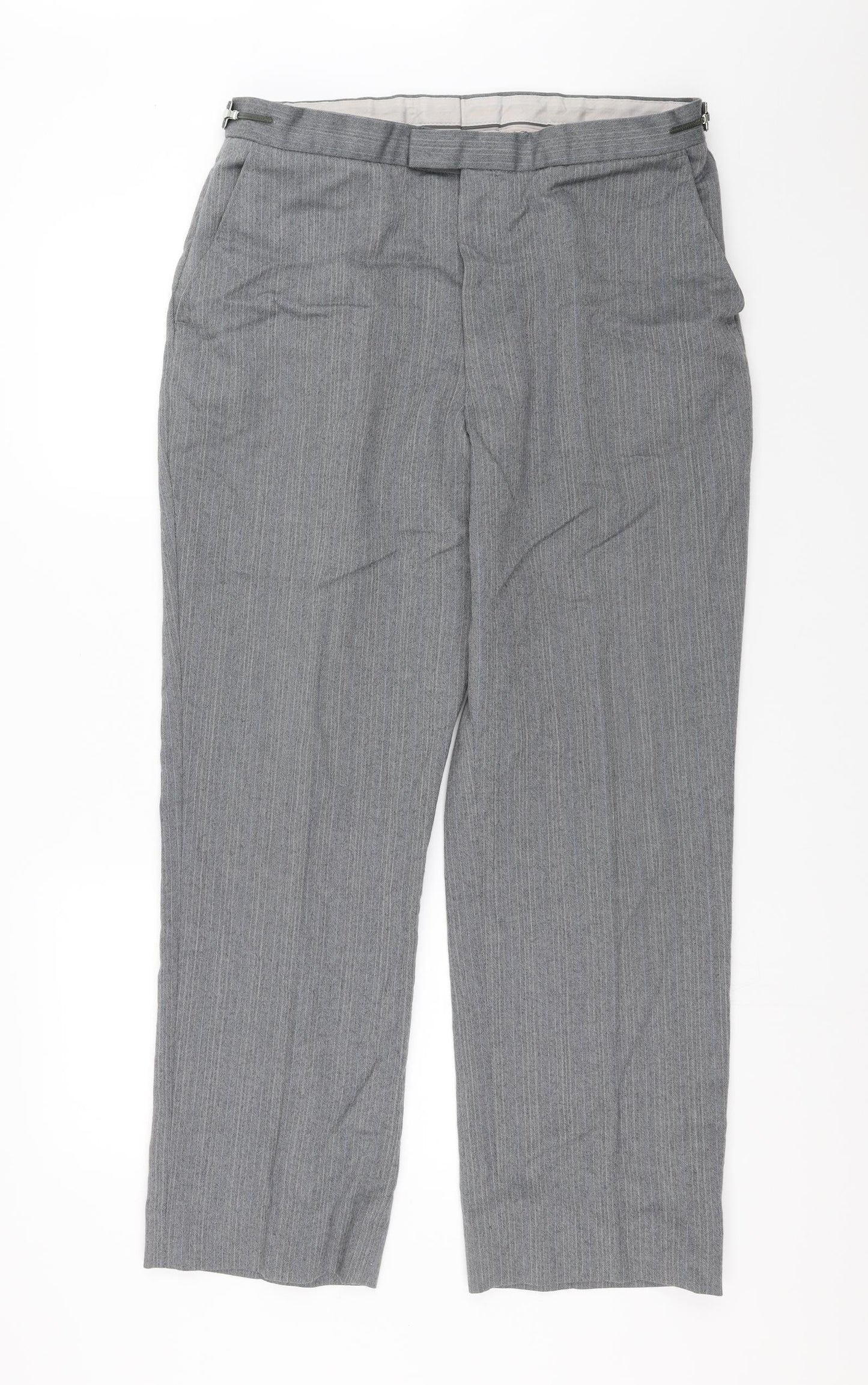 Mens UK Size 34 in Charles James Regular Fit  Grey Trousers