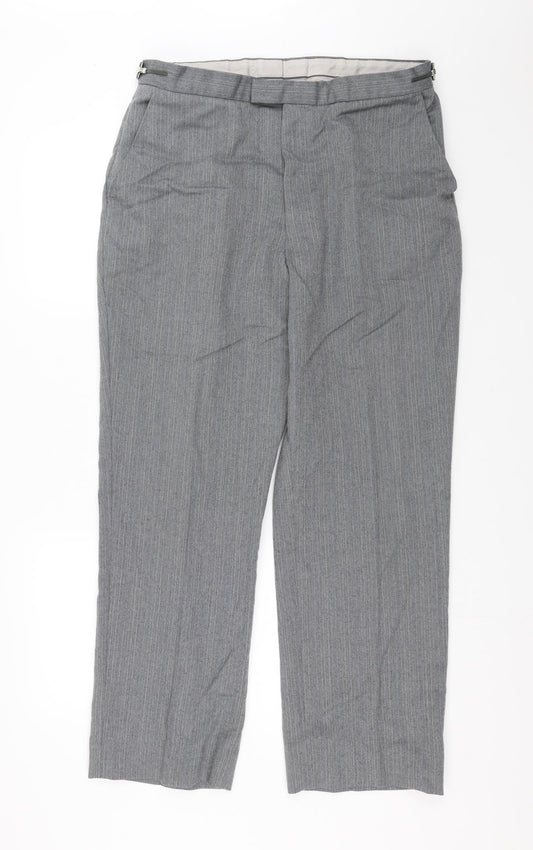 Mens UK Size 34 in Charles James Regular Fit  Grey Trousers
