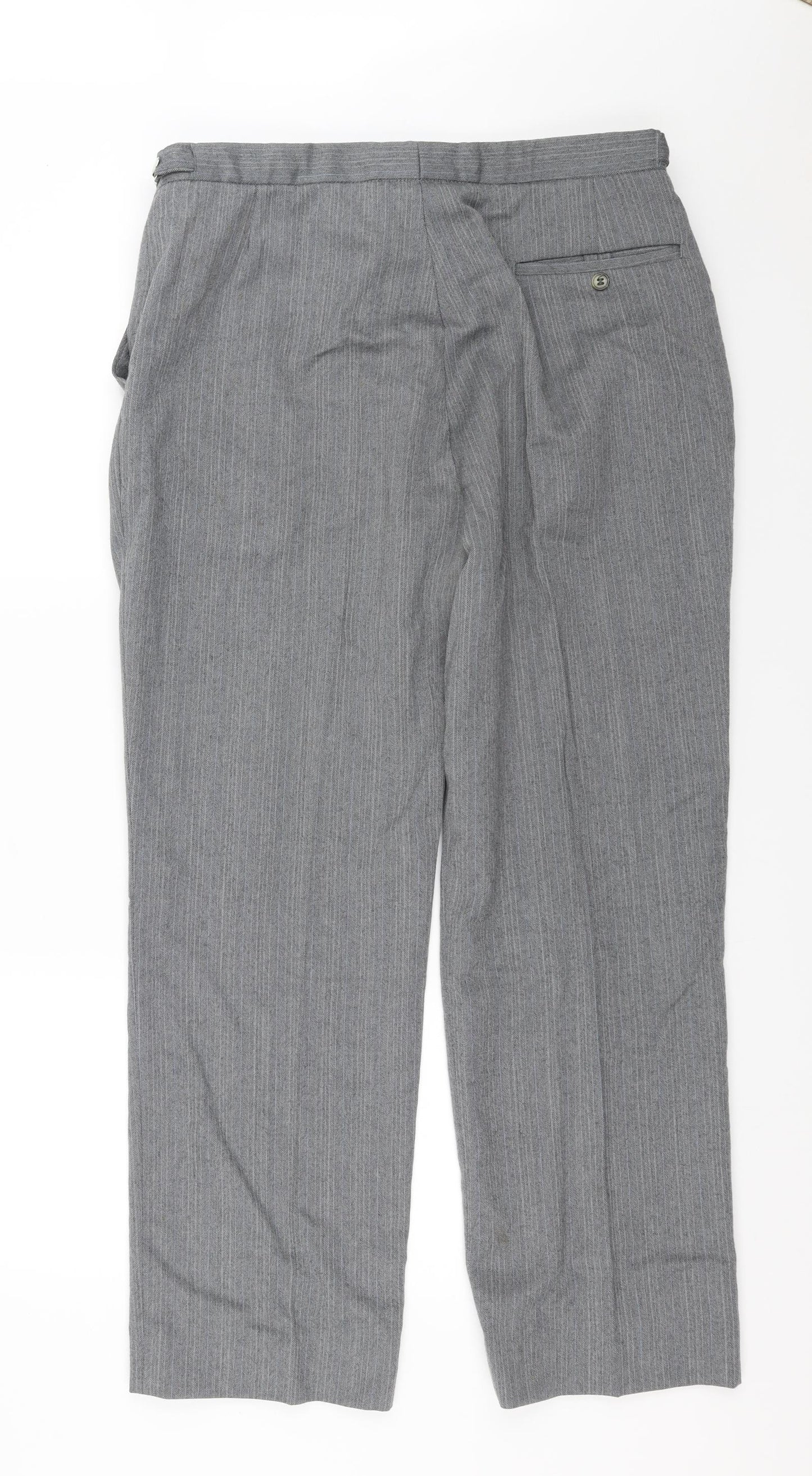 Mens UK Size 34 in Charles James Regular Fit  Grey Trousers