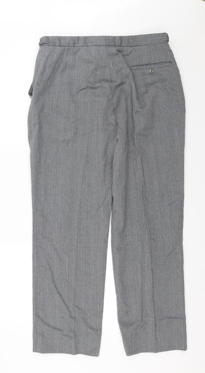 Mens UK Size 34 in Charles James Regular Fit  Grey Trousers