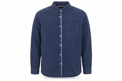 Mens UK Size M BOSTON CREW Blue  Button-Up Long Sleeve Casual Shirt