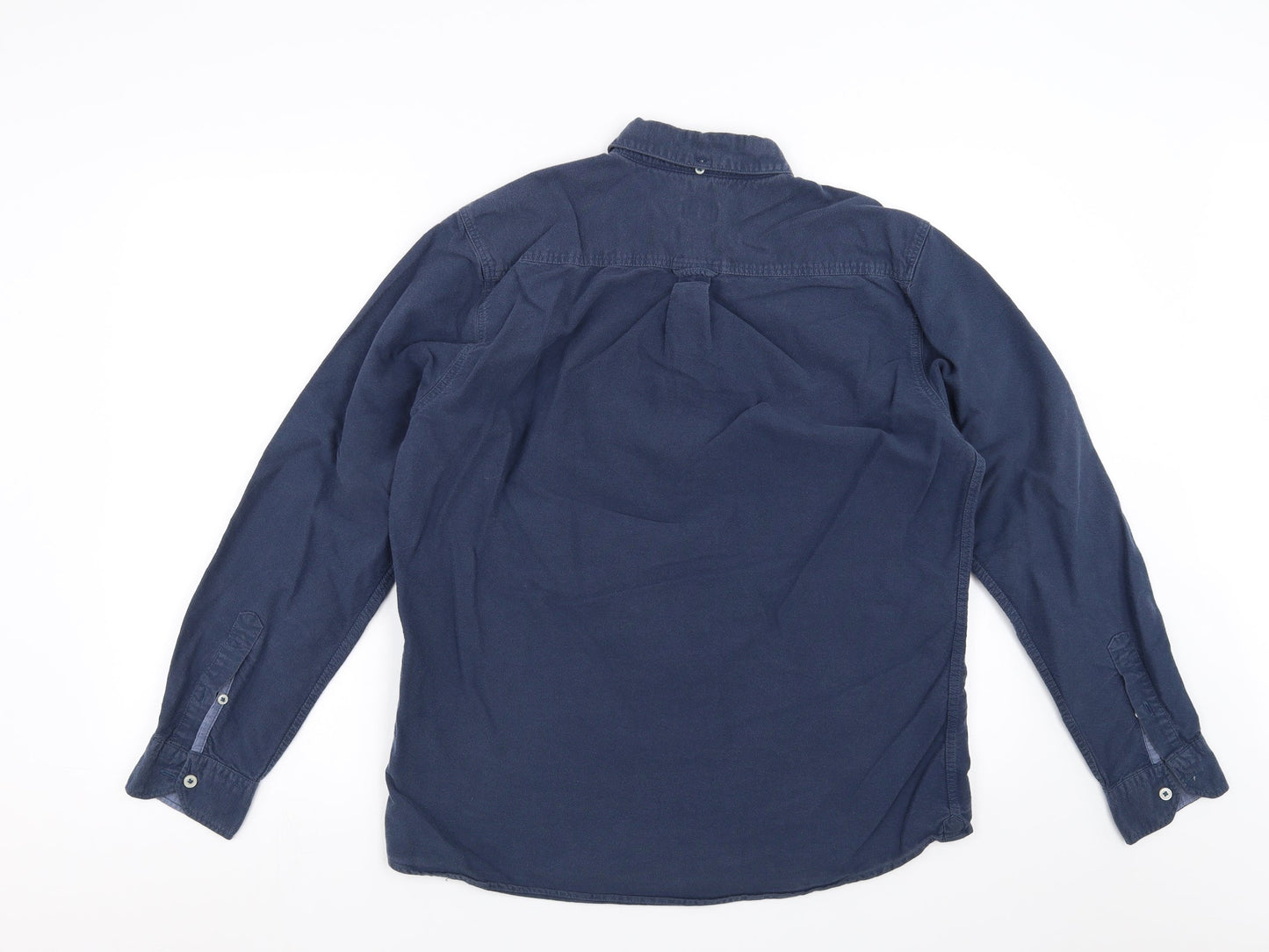 Mens UK Size M BOSTON CREW Blue  Button-Up Long Sleeve Casual Shirt