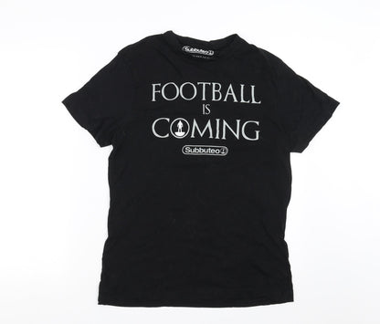 Subbuteo Mens Black    T-Shirt Size M  - football is coming